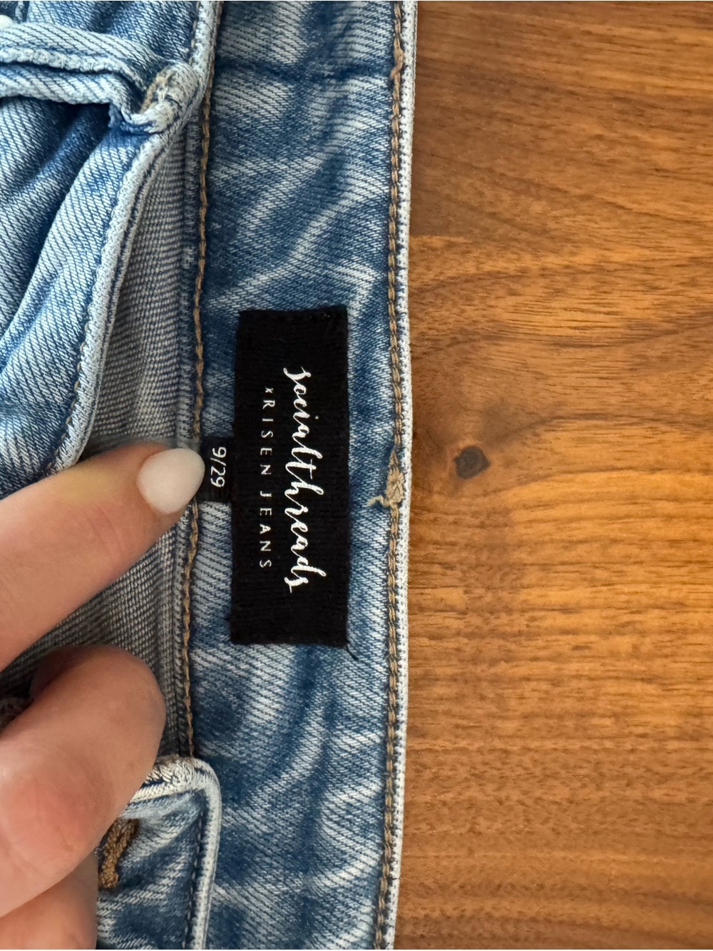 Women's Light Blue Barrel Leg Jeans - Picture 4 of 4